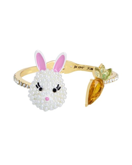 Betsey Johnson Metallic S Bunny Bangle Bracelet