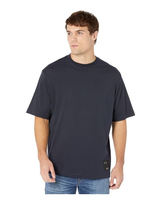Emporio Armani Blue A | X Armani Exchange You.me.us. Logo Heavy Jersey T-shirt for men