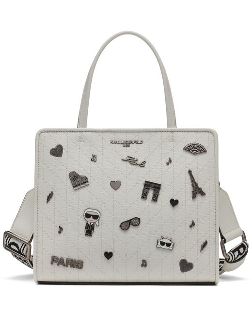 Karl Lagerfeld Gray Paris Maybelle Choupette Satchel