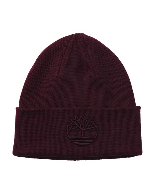Timberland Purple Tonal 3d Embroidery Beanie for men