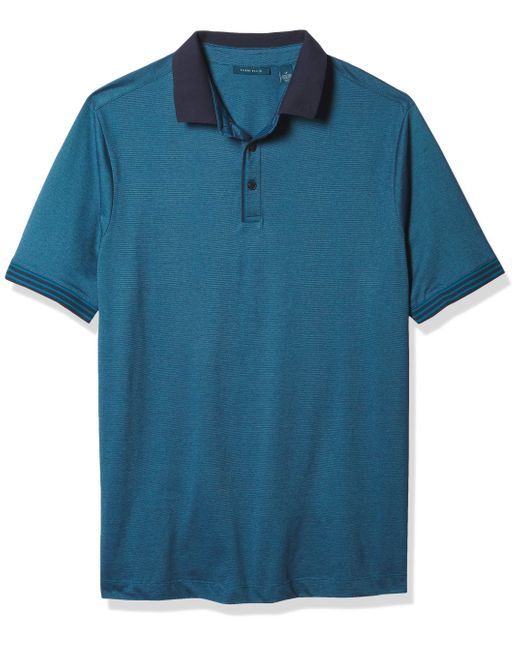 Perry Ellis Blue Big And Tall Icon Polo Shirt With Solid for men