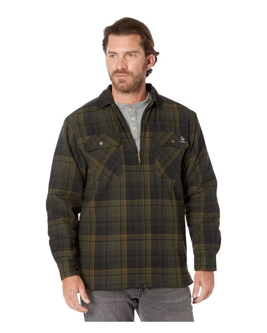 Wolverine Green Marshall Sherpa Lined Shirt Jac for men