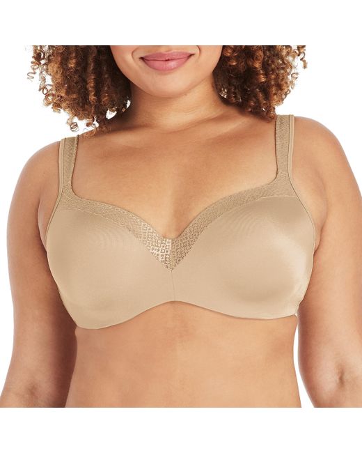 Playtex Natural Secrets Shapes & Supports Balconette Full-figure Underwire Bra Us4823