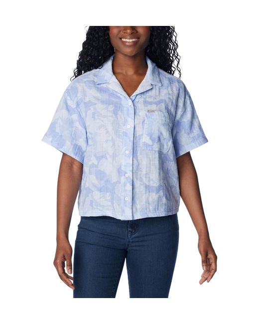 Columbia Blue Holly Hideaway Breezy Top