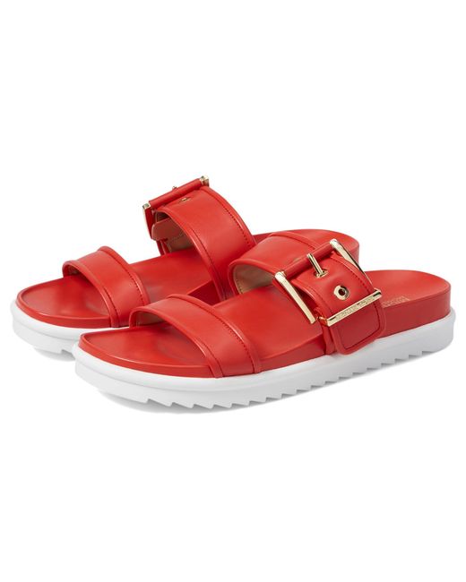 Michael Kors Red Colby Slide Sandal