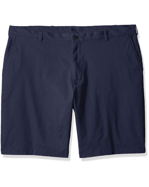 Izod Blue Big & Tall Saltwater Flat Front Chino Short for men