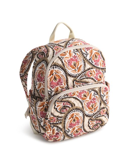 Vera Bradley Pink Premium Cotton Small Banbury Backpack