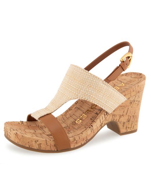 Aerosoles Brown Mackenzie Wedge Sandal