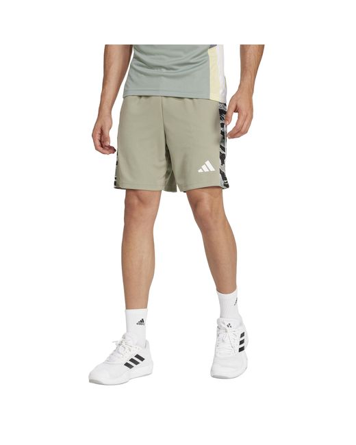 Adidas Green Train Essentials Sea 3-stripes Shorts for men