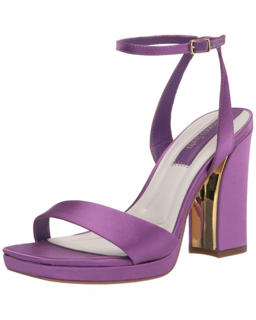 Franco Sarto S Daffy Dress Sandal Ultraviolet Purple Satin 5 M