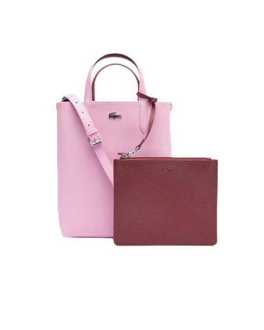 Lacoste Purple Vertical Shopping Bag