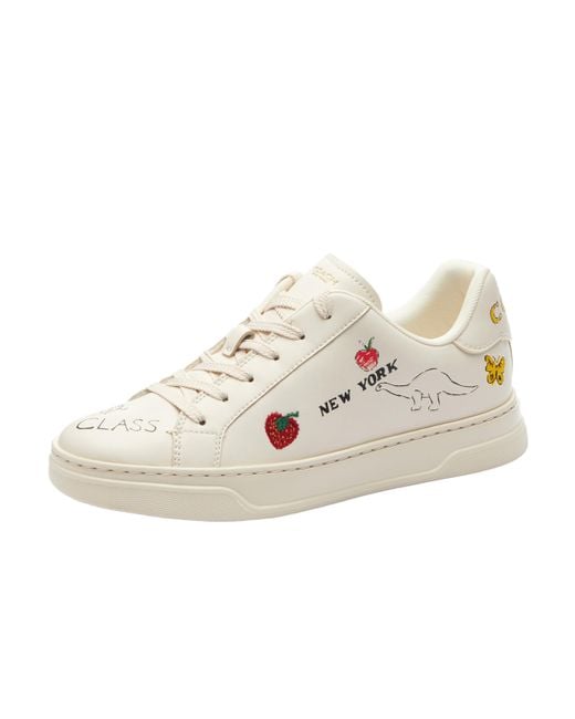 COACH Natural High Line Sneaker With Sketch Print