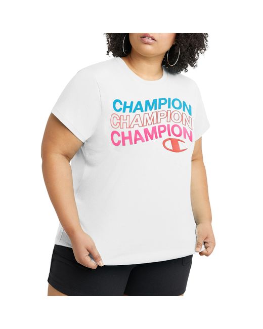 Champion White Size, Classic Tee, Comfortable T-shirt For , Graphic