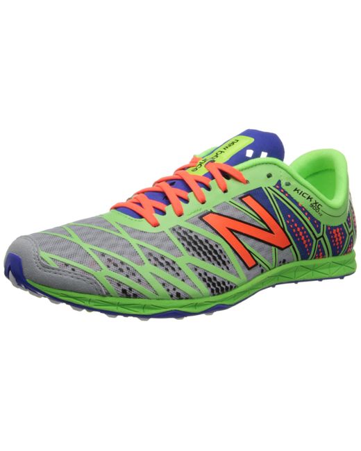 New Balance Cross Country 900 V2 Spike Running Shoe in Silver/Green
