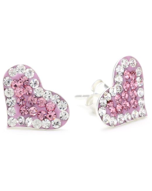 Betsey Johnson Pink Iconic Cubic Zirconia Round Drop Earrings