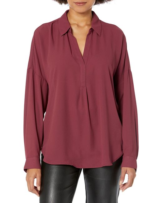 NYDJ Red Becky Blouse