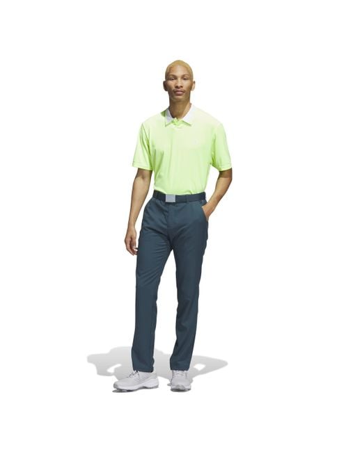 Adidas Blue S Ultimate365 Tour Primeknit Golf Polo Shirt White for men