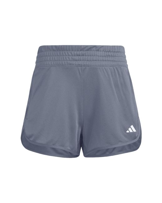 Adidas Blue Pacer Essentials Knit High-rise Shorts