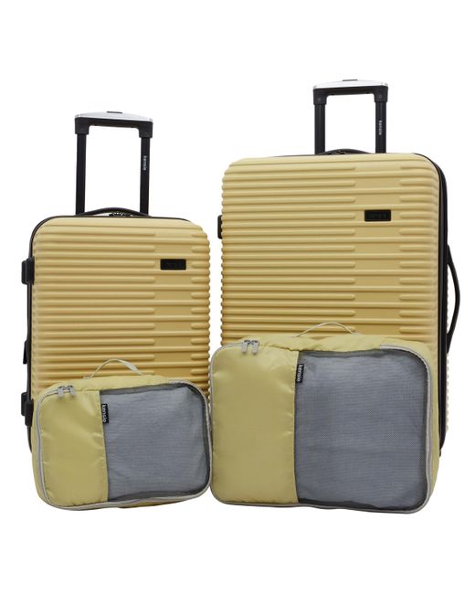 Kensie Metallic Hillsboro 4 Piece Luggage & Travel Bags Set
