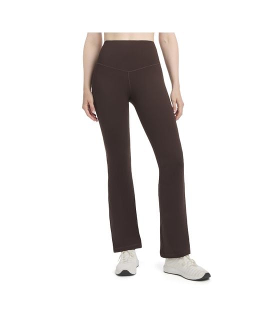 Danskin Brown Satin Stitch Flare Leg Yoga Pants