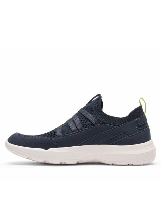 Rockport Mens Truflex Evolution Mudguard Slip-on Sneakers - Size 7.5 W - Blue - Most Comfortable Shoes for men