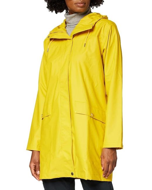 Helly Hansen Yellow Moss Hooded Waterproof Windproof Rain Coat