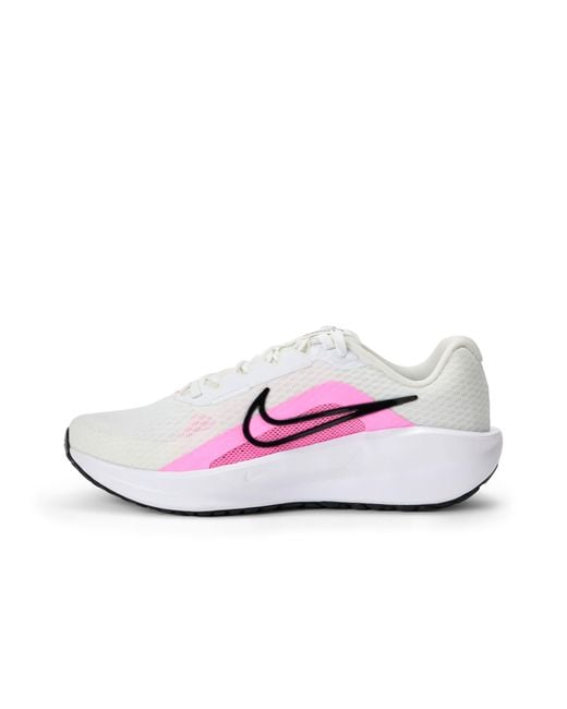 Nike White Downshifter 13 Road Running Shoes