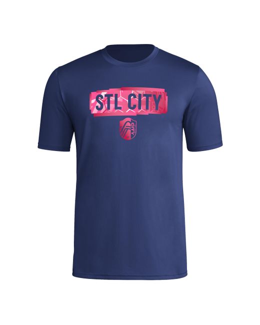 Adidas Blue St. Louis City Sc Local Pop Short Sleeve Pre-game T-shirt for men