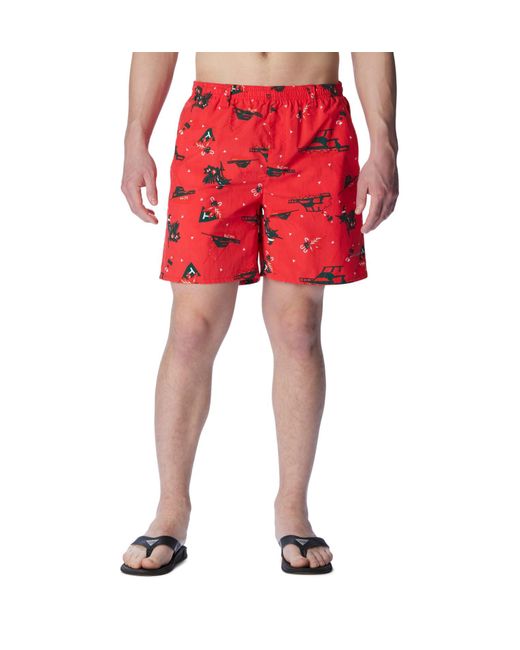Columbia Red Super Backcast Water Short Hiking for men