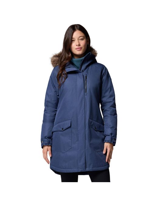 Columbia Blue S Suttle Mountain Long Insulated Jacket