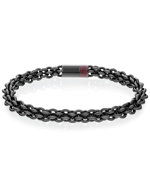 Tommy Hilfiger Black Ion-plated Chain Bracelet| A Timeless Accent | Featuring Intertwined Chain Detail | Elevate Your Everyday Look| for men