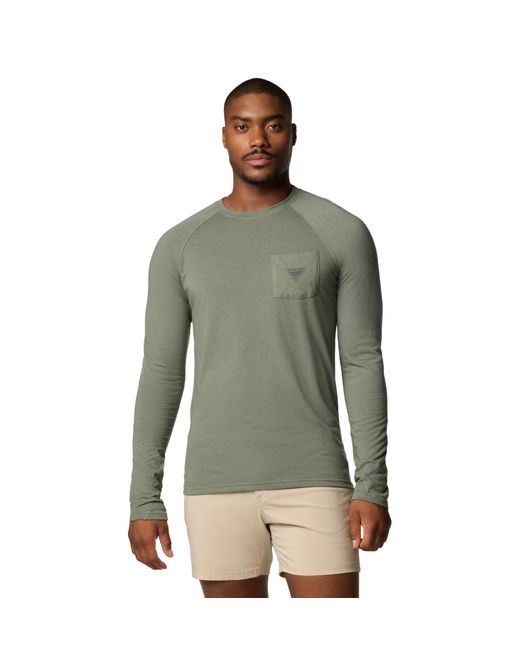 Columbia Green Pfg Uncharted Neps Long Sleeve for men