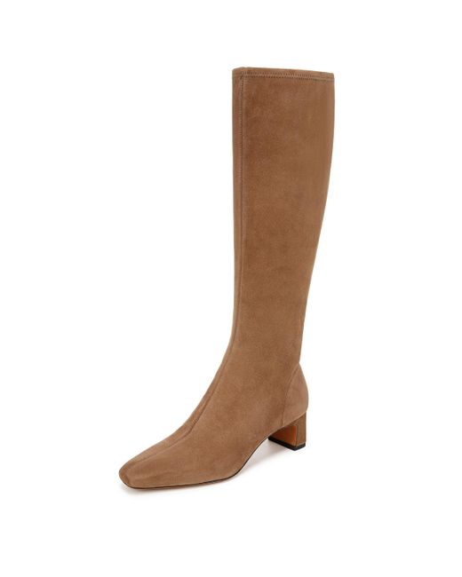 Vince Brown S Saira Knee High Boot Elm Wood Suede 7.5 M