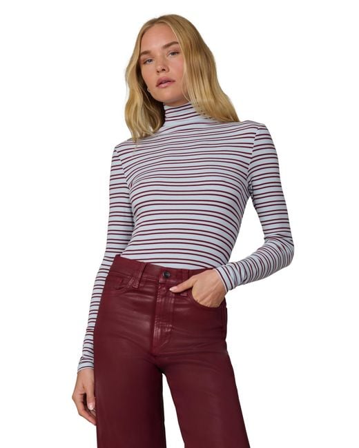 Joe's Jeans Purple The Tony Turtleneck Long Sleeve Top
