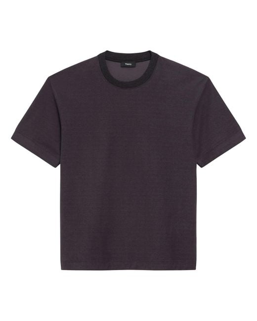 Theory Blue Relaxed Tee In Soft Terry for men