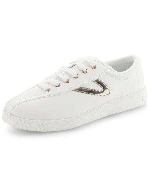 Tretorn White Nyliteplus Leather Lace-up Casual Fashion Sneakers Classic Vintage Style