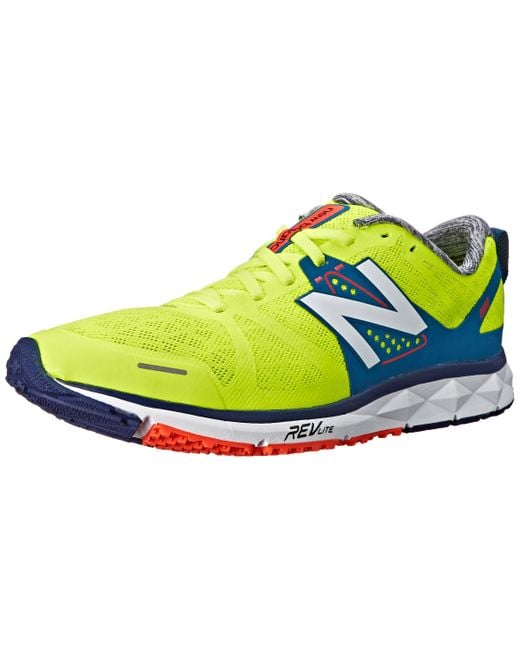 New Balance Synthetic 1500 V1 Running Shoe in Yellow/Blue (Black) for