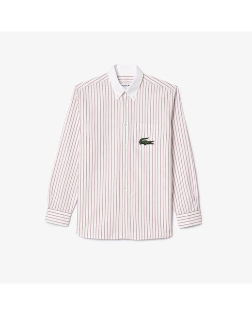 Lacoste Multicolor Long Sleeve Relaxed Fit Oxford Button Down Shirt