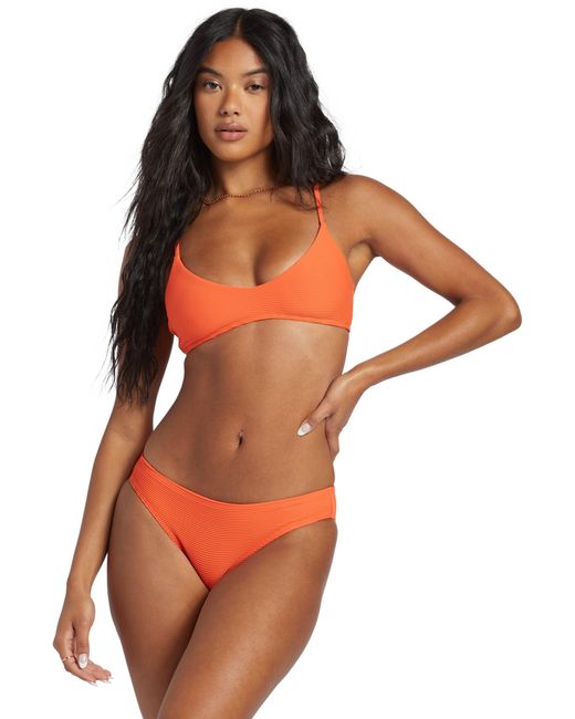 Billabong Orange Standard Tanlines Lowrider Bikini Bottom