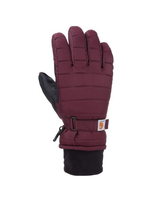 Carhartt Purple Womens Quilts Insulated With Waterproof Wicking Insert Cold Weather Gloves