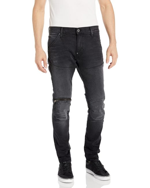 G-Star RAW 5620 3d Zip Knee Skinny Fit Jeans in Black for Men | Lyst UK