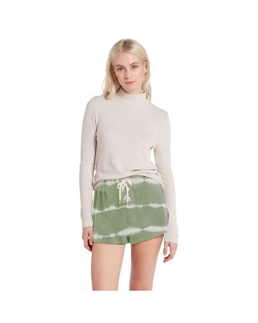 Volcom Green Regular Lived In Lounge Fleece Sweat Shorts