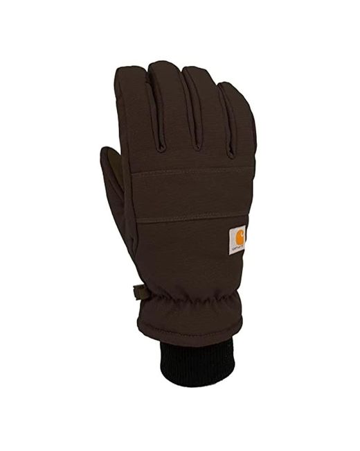 Carhartt Brown Insulated Duck/synthetic Leather Knit Cuff Glove for men