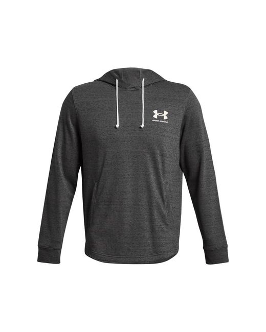 Under Armour Gray Rival Terry Long Crew Neck Hoodie, for men