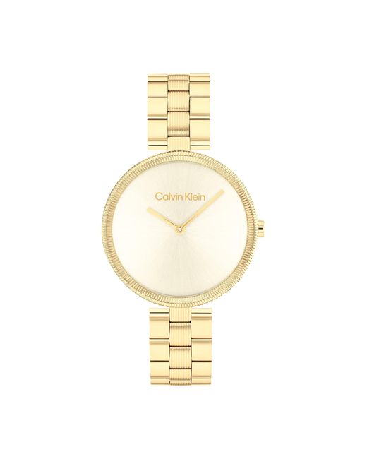 Reloj Analógico de Cuarzo para mujer Colección GLEAM Collection con Correa en Acero Inoxidable dorado - 25100014 Calvin Klein de color Metallic
