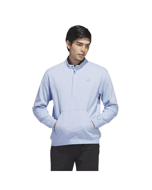 Adidas Blue Go-to Quarter Zip Golf Pullover for men
