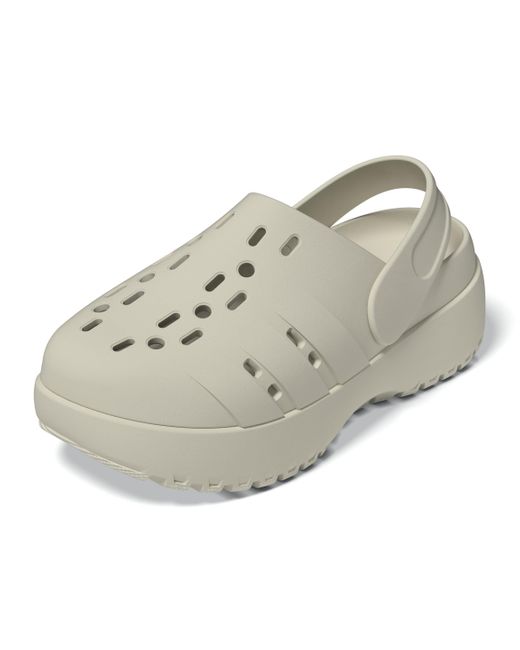 adidas Adilette Clog Platform Slide Sandal in Metallic | Lyst