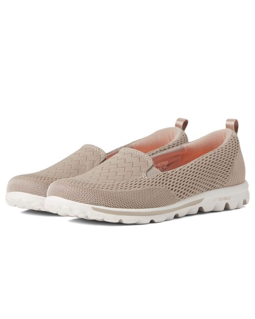 Skechers Go Walk Classic-talia Loafer in Taupe (Gray) | Lyst