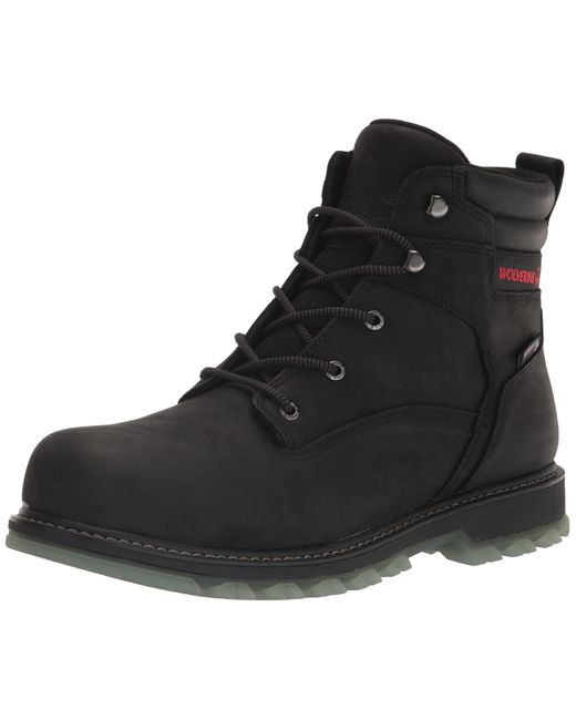 Wolverine Black Floorhand Lx Waterproof Steel Toe 6in Construction Boot for men