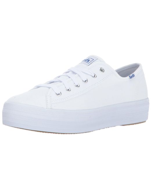Keds Triple Kick Canvas in White - Save 63% | Lyst